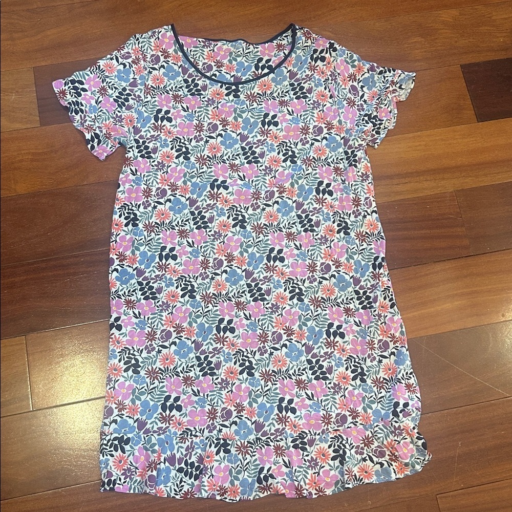 kate spade Blue and Green Floral Pajama Dress size large